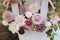 Gradient Pink & Purple Artificial Flower Combo Box – Faux Silk & Foam Roses with Leaves for DIY Wedding Bouquets, Centerpieces, Baby Shower & Party Decor